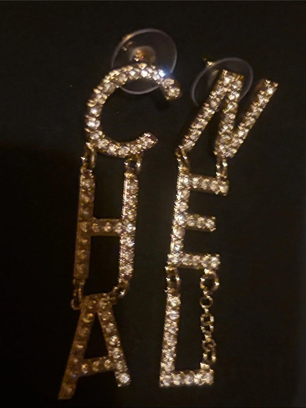 🪩 Crystal CHA NEL drop earrings 🆕